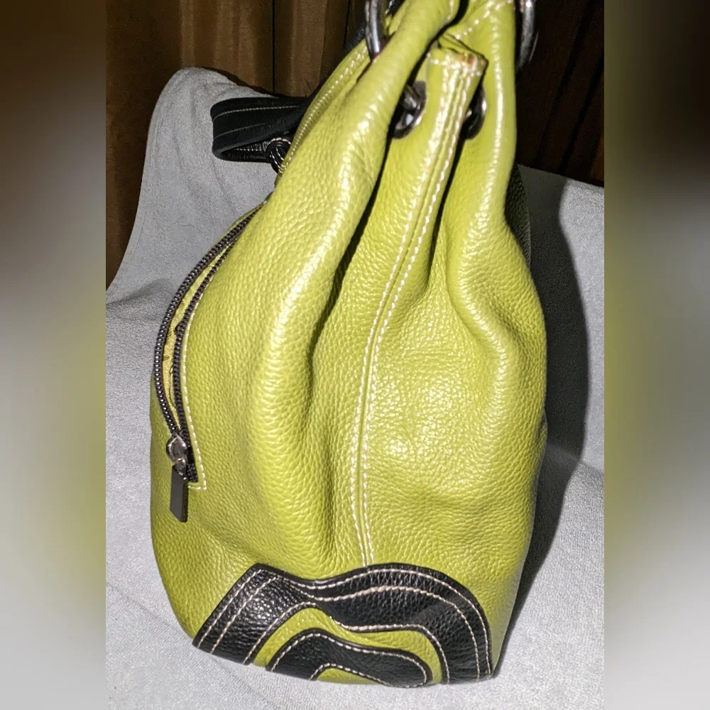 Vera Pelle genuine Italian leather satchel bag.